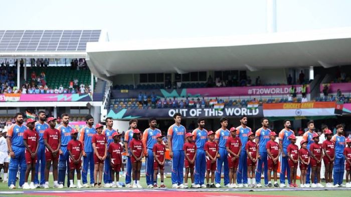 Team India pays tribute to David Johnson with black armbands in T20 World Cup clash