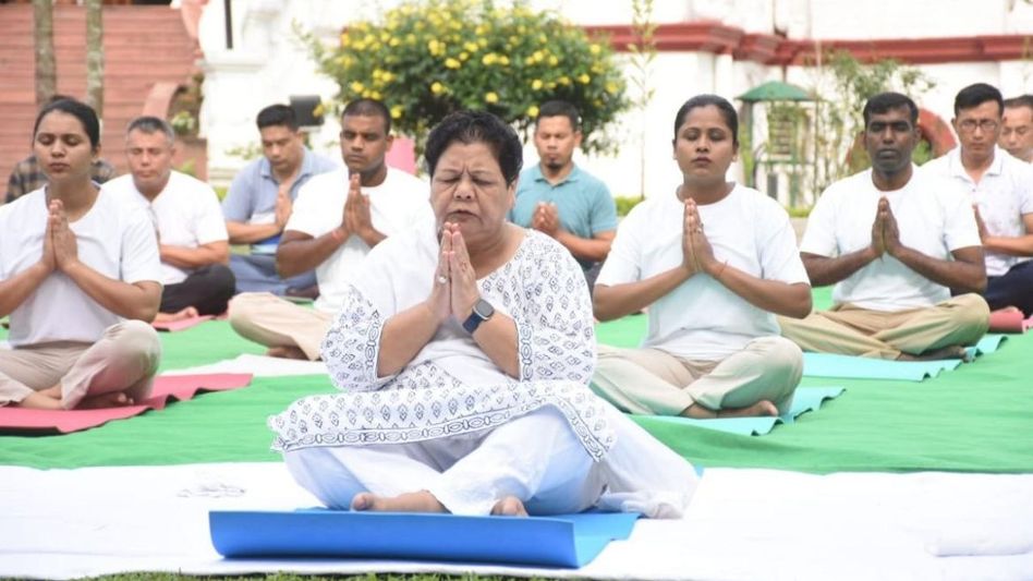 International Day of Yoga celebrated at Raj Bhavan in Imphal, emphasising 'Yoga for Self and Society' International Day of Yoga celebrated at Raj Bhavan in Imphal, emphasising 'Yoga for Self and Society'