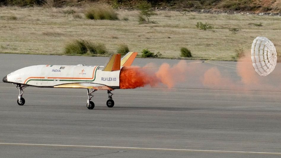 ISRO achieves milestone with third successful reusable launch vehicle landing experiment ISRO achieves milestone with third successful reusable launch vehicle landing experiment