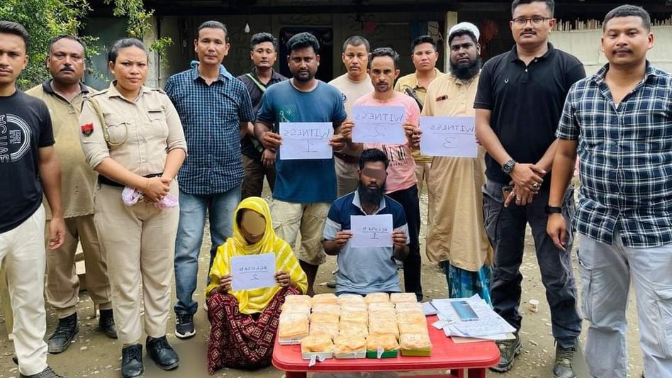 Huge heroin seizure at Assam-Nagaland border, 2 arrested Huge heroin seizure at Assam-Nagaland border, 2 arrested