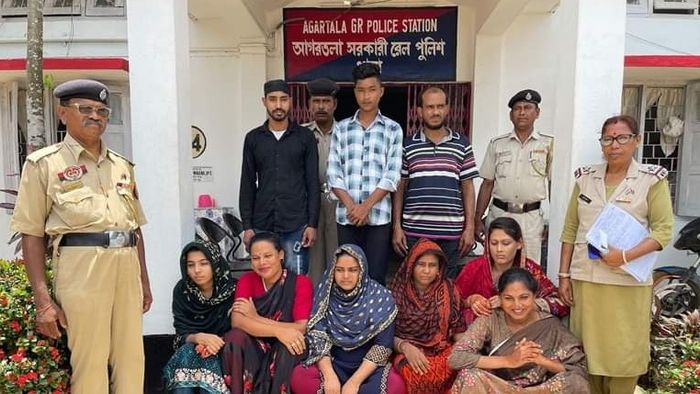 Tripura: 9 Bangladeshis, including 6 females detained at Agartala railway station