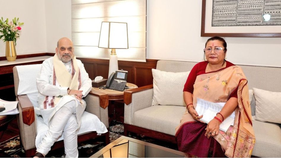 Manipur BJP president meets Amit Shah, discusses current situation Manipur BJP president meets Amit Shah, discusses current situation