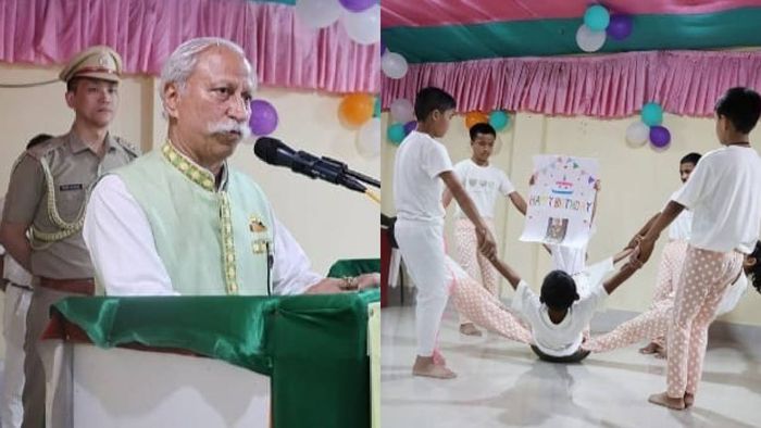 Governor KT Parnaik celebrated his 71st birthday with special needs students