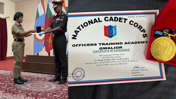 Two Nagaland NCC officers excel at OTA Gwalior pre-commissioning course