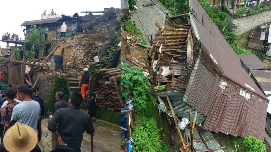 Nagaland: Three residences demolished in massive landslide in DC Hill West Nagaland: Three residences demolished in massive landslide in DC Hill West