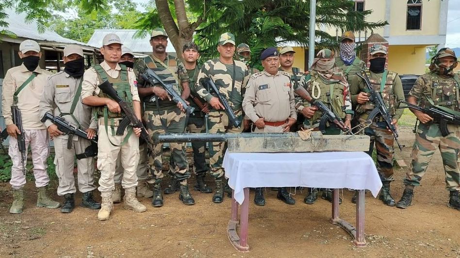 Manipur: Security forces conduct major operations, seize long-range mortar in Churachandpur Manipur: Security forces conduct major operations, seize long-range mortar in Churachandpur