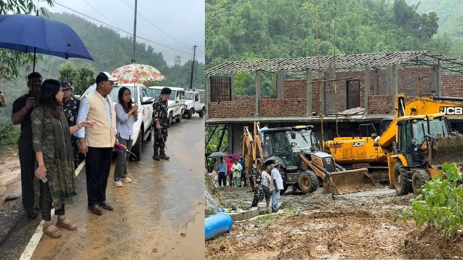 Arunachal: Inspection carried out at NH145, machinery deployed amid landslide threat Arunachal: Inspection carried out at NH145, machinery deployed amid landslide threat