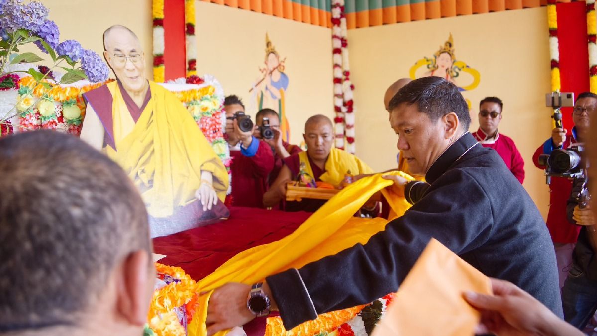 Arunachal CM Pema Khandu joins 89th birthday celebrations of His Holiness the XIV Dalai Lama at historic monastery Arunachal CM Pema Khandu joins 89th birthday celebrations of His Holiness the XIV Dalai Lama at historic monastery