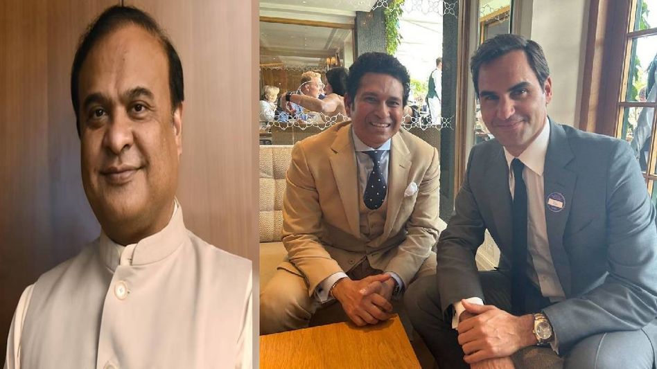 Himanta Biswa Sarma praises epic Wimbledon moment: Sachin Tendulkar and Roger Federer in one frame Himanta Biswa Sarma praises epic Wimbledon moment: Sachin Tendulkar and Roger Federer in one frame
