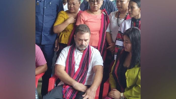 Assam: Rahul Gandhi visits flood relief camp in Fulertal, assures support
