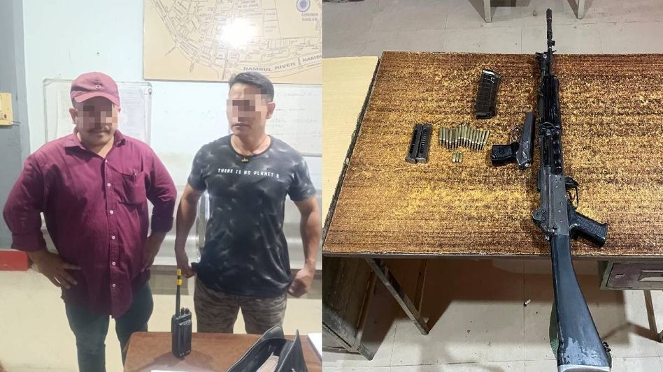 Manipur: Two Arambai Tenggol group members arrested with weapons in Paona Bazar Manipur: Two Arambai Tenggol group members arrested with weapons in Paona Bazar