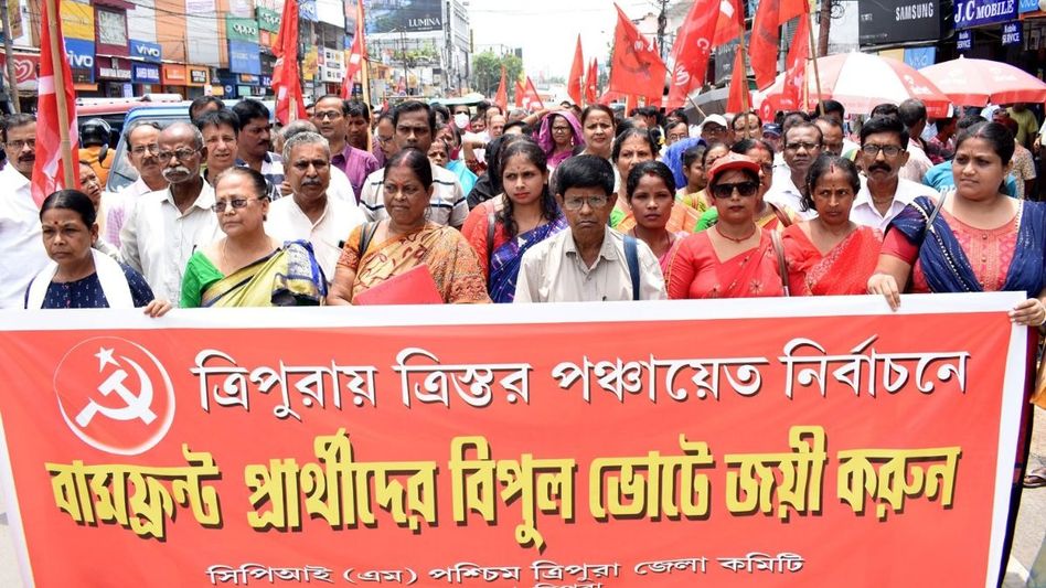 Tripura CPIM accuses BJP of throttling democracy, says panchayat polls crucial for villagers Tripura CPIM accuses BJP of throttling democracy, says panchayat polls crucial for villagers