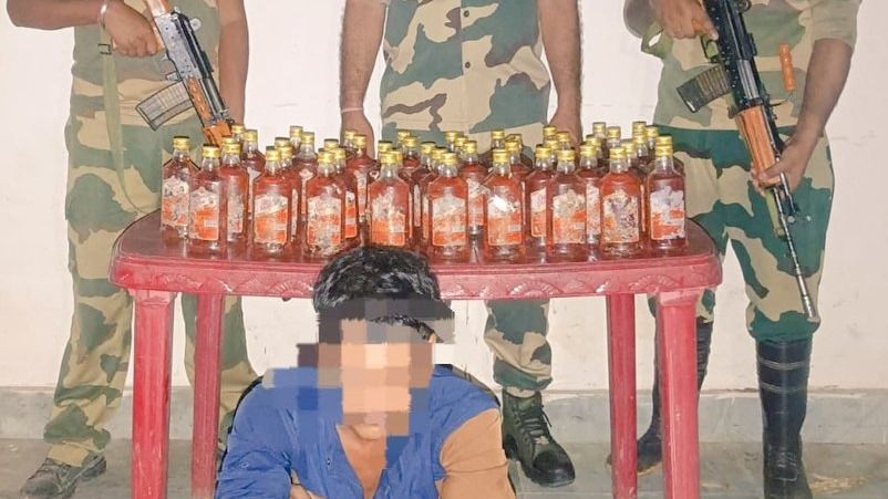 Meghalaya BSF apprehends Bangladeshi national with liquor in East Jaintia Hills