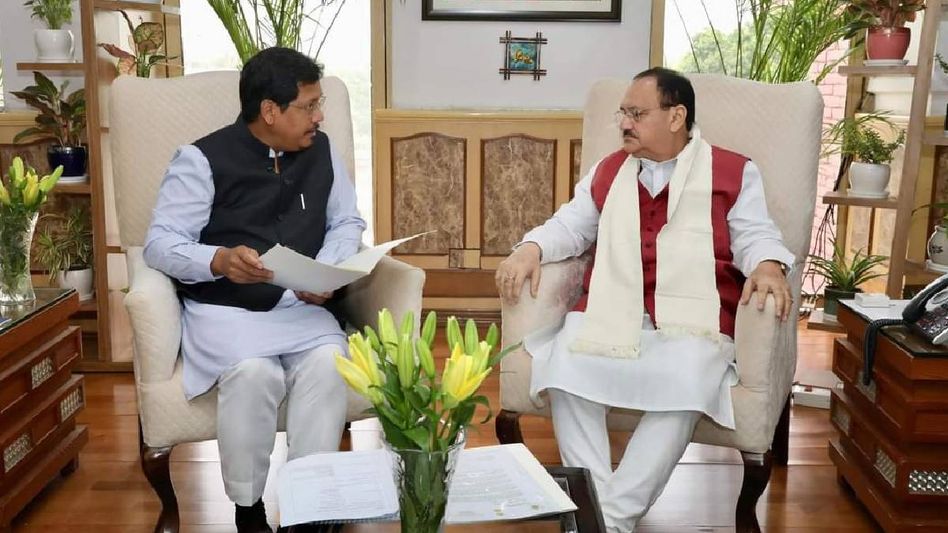 Meghalaya CM seeks Centre's support for healthcare projects, meets Union Minister Nadda Meghalaya CM seeks Centre's support for healthcare projects, meets Union Minister Nadda