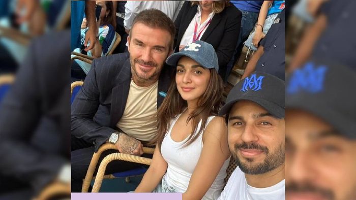 Sidharth and Kiara attend 2023 ODI Cricket World Cup Semi-Finals with David Beckham