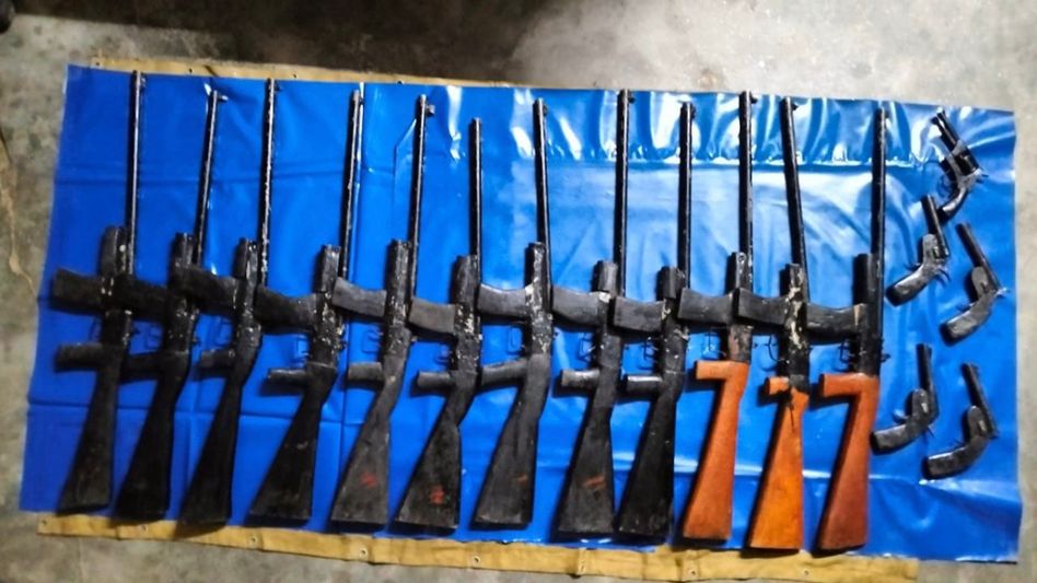 Assam: Major arms haul in Chirang, police seize 17 handmade weapons in 2 operations Assam: Major arms haul in Chirang, police seize 17 handmade weapons in 2 operations