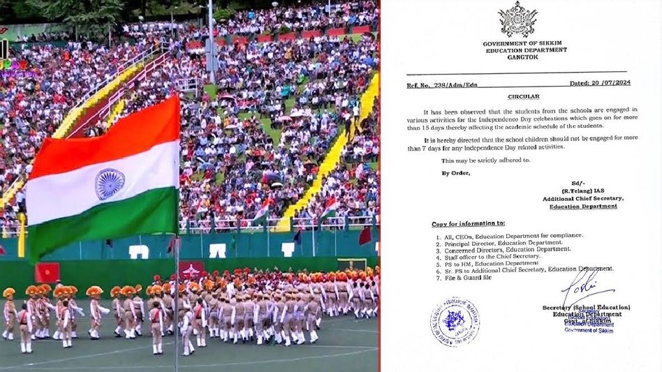 Sikkim Education Department limits Independence Day activities to 7 days Sikkim Education Department limits Independence Day activities to 7 days