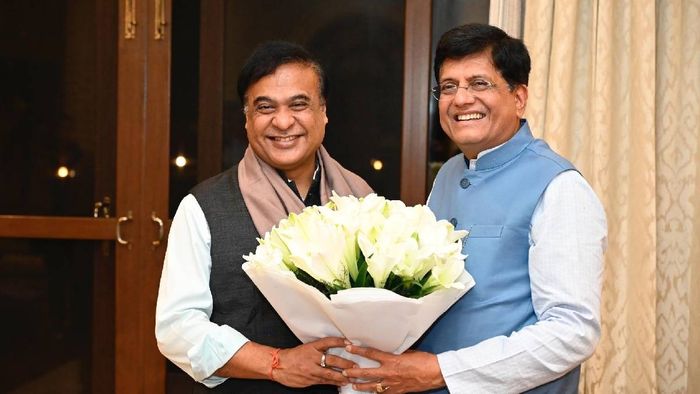 Himanta Biswa Sarma and Union Minister Piyush Goyal discuss boosting industrial growth in Assam