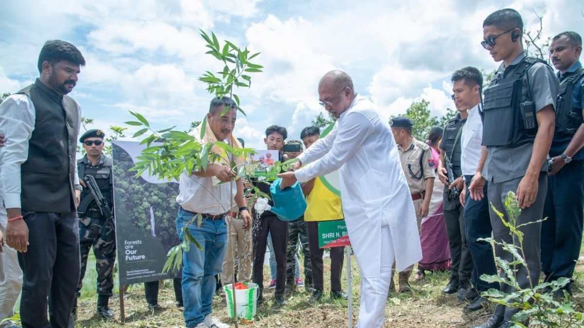 Manipur CM participates in 'Ek Ped: Maa Ke Naam' campaign to plant 50 lakh trees