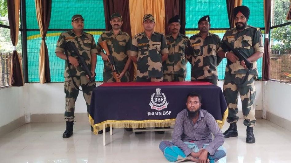 BSF troops detain Bangladeshi national in Tripura BSF troops detain Bangladeshi national in Tripura