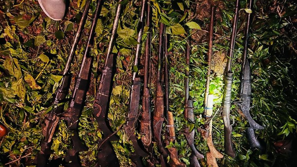 Assam: Security forces recover large cache of arms in joint operation in Kokrajhar Assam: Security forces recover large cache of arms in joint operation in Kokrajhar