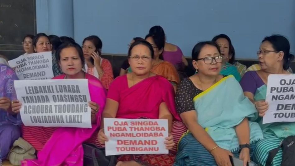 Manipur government teachers protest monetary demands by organisations amid ongoing crisis Manipur government teachers protest monetary demands by organisations amid ongoing crisis