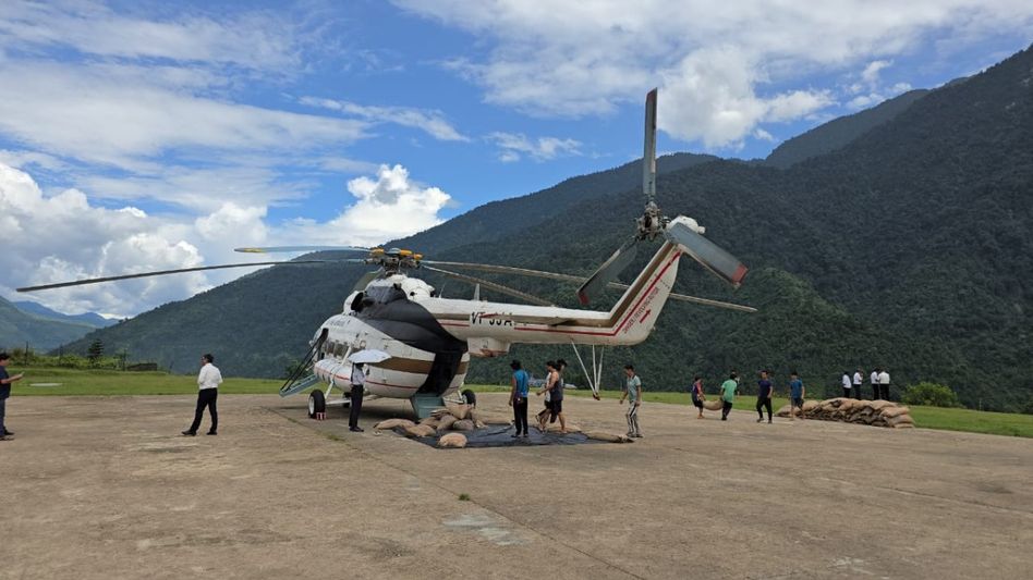 Arunachal district administration complete three rounds of air drops to Koloriang Arunachal district administration complete three rounds of air drops to Koloriang