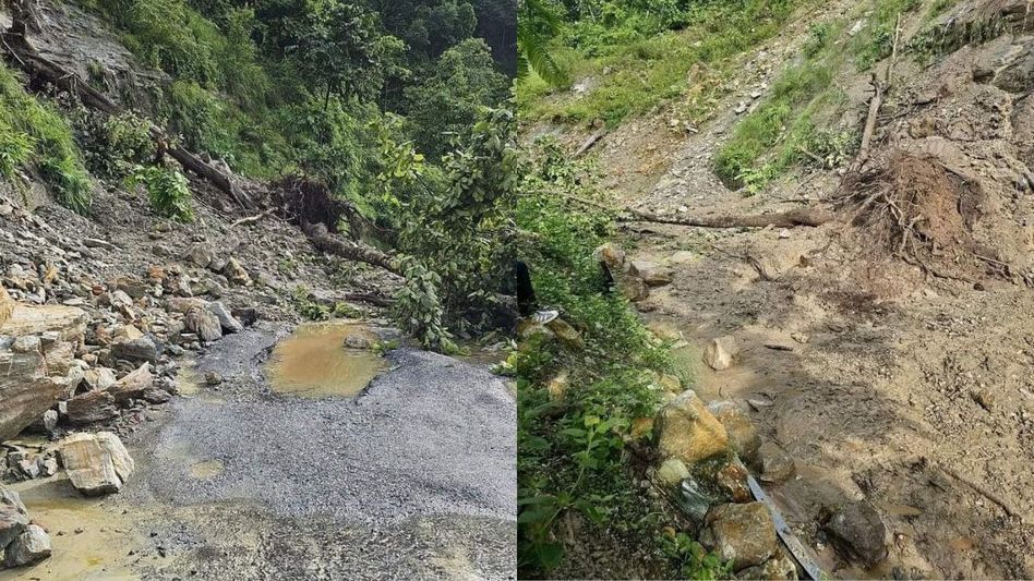 Sikkim: Fresh landslides have hit NH 10, road clearance underway Sikkim: Fresh landslides have hit NH 10, road clearance underway