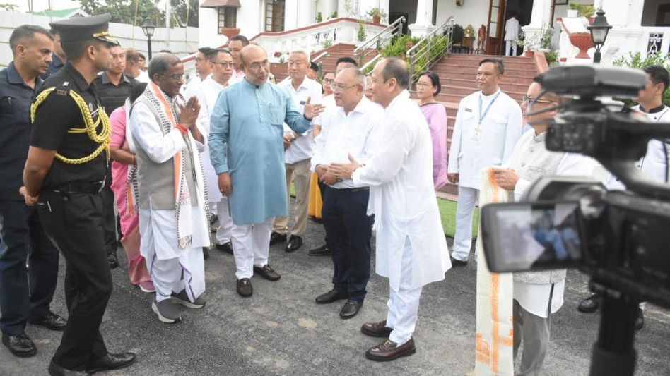 Manipur: Newly appointed governor Lakshman Prasad Acharya arrives in Imphal for swearing-in ceremony Manipur: Newly appointed governor Lakshman Prasad Acharya arrives in Imphal for swearing-in ceremony