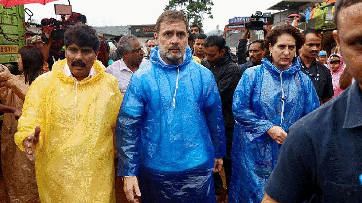 Congress leaders Rahul Gandhi and Priyanka Gandhi Vadra visit landslide-hit Wayanad