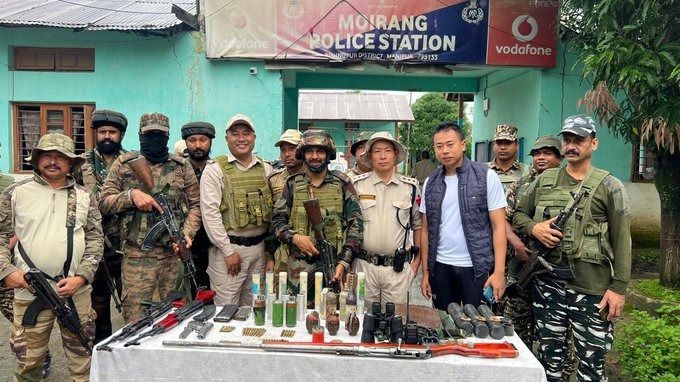 Manipur: Security forces seize weapons cache in hill and valley districts