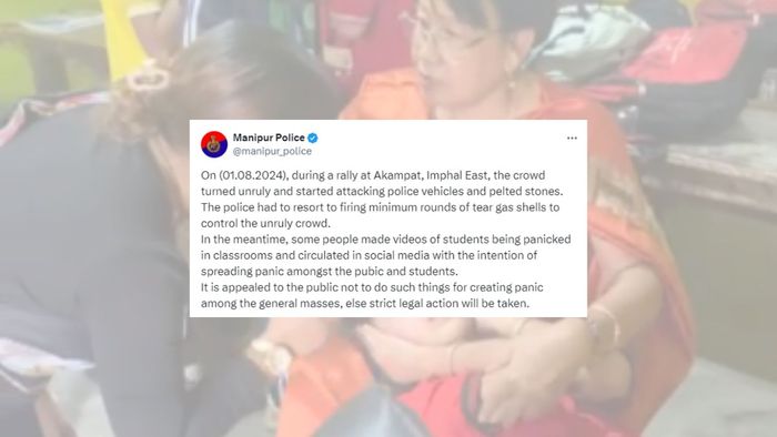 Manipur Police warn against circulating videos of panicked students during protest to prevent escalation