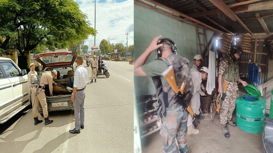 Manipur: Security forces intensify search operations, 104 checkpoints established Manipur: Security forces intensify search operations, 104 checkpoints established