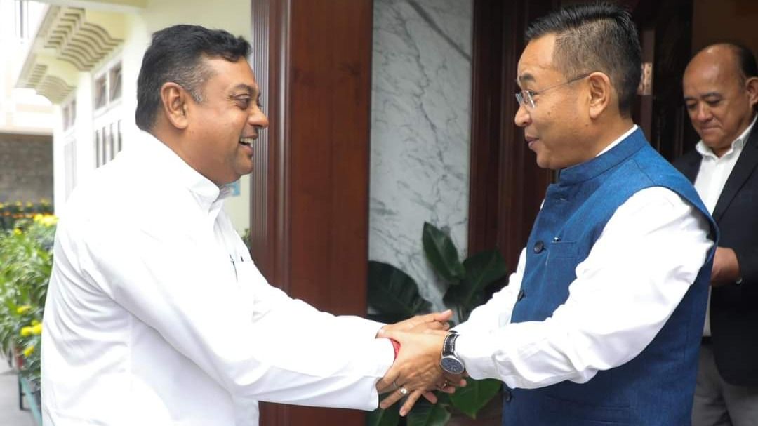 Sikkim CM meets BJP MP Sambit Patra, hails his support to state Sikkim CM meets BJP MP Sambit Patra, hails his support to state