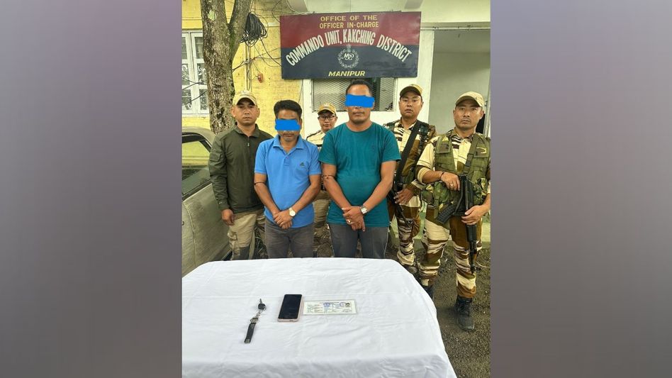 Manipur Police arrest 2 KYKL cadres in Kakching, seize arms in extensive security operation Manipur Police arrest 2 KYKL cadres in Kakching, seize arms in extensive security operation