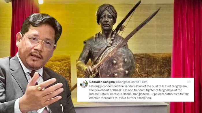 Meghalaya CM condemns vandalism of U Tirot Sing's statue in Bangladesh