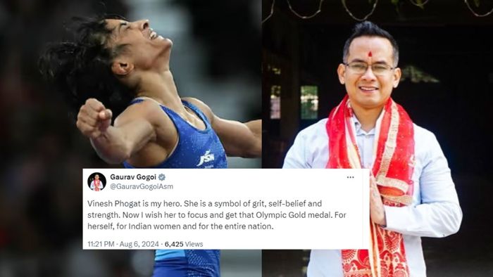 'Vinesh Phogat is my hero': Gaurav Gogoi hails Phogat's Olympic wrestling milestone