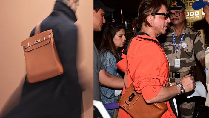 Shah Rukh Khan spotted with a rare Hermès backpack at the airport