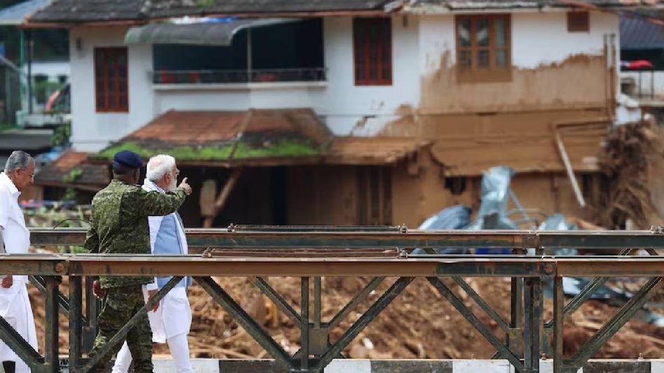 PM Modi assures support after surveying devastating Wayanad landslide PM Modi assures support after surveying devastating Wayanad landslide