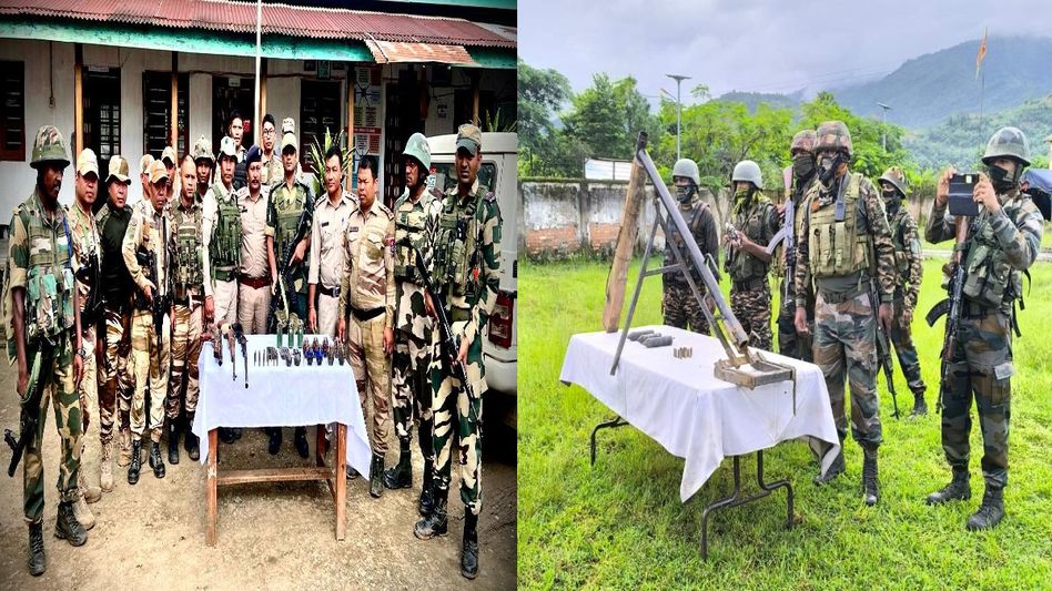 Manipur: Huge cache of arms and ammunition recovered during search operations in hill and valley districts Manipur: Huge cache of arms and ammunition recovered during search operations in hill and valley districts