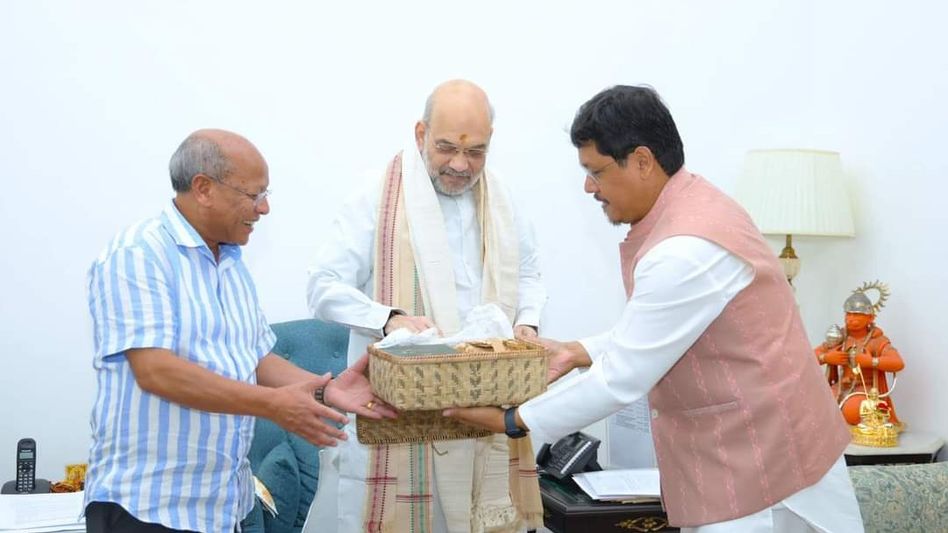 Border concerns rise as Meghalaya CM meets Amit Shah Border concerns rise as Meghalaya CM meets Amit Shah