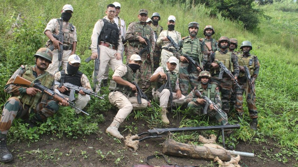Manipur: Huge cache of arms and ammunition including launchers seized during search operations by security forces, Manipur: Huge cache of arms and ammunition including launchers seized during search operations by security forces,