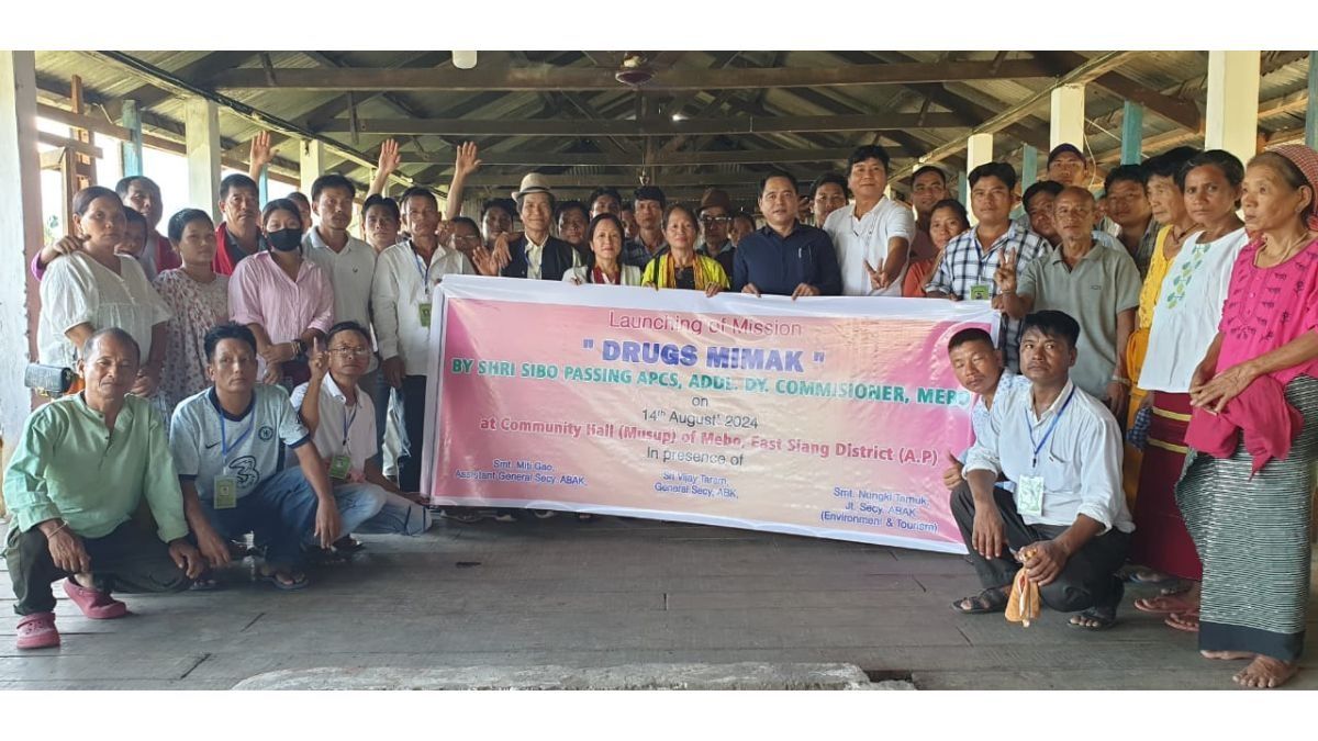 Arunachal's Mebo village launches a mission against drug menace called ‘Drugs Mimak’ Arunachal's Mebo village launches a mission against drug menace called ‘Drugs Mimak’