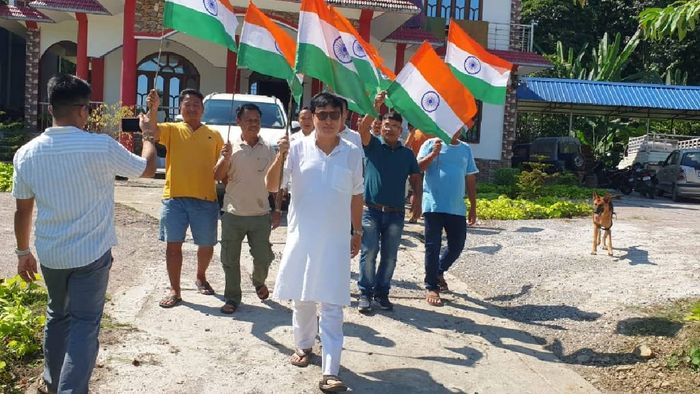 Arunachal: Mebo MLA Oken Tayeng launches 'Har Ghar Tiranga Abhiyan' in Ayeng village