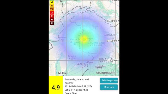 Twin earthquakes rattle J&K's Baramulla