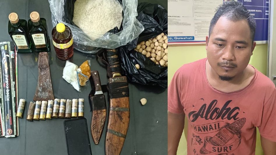 Assam police seize arms from vehicle in Jorabat, one arrested Assam police seize arms from vehicle in Jorabat, one arrested