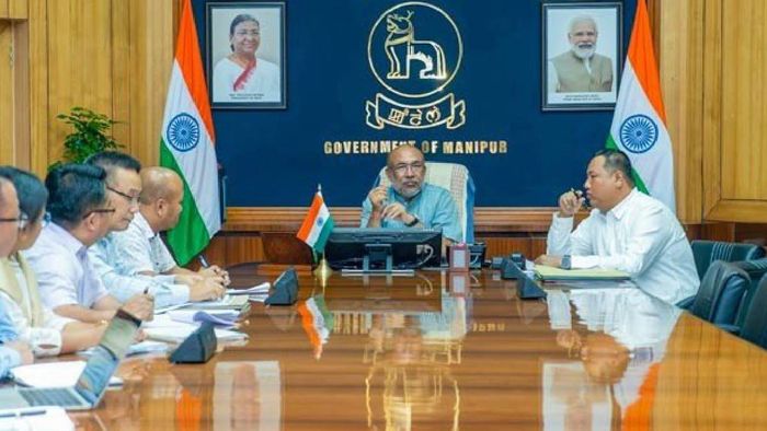 Manipur CM N Biren Singh reviews PHED projects, meets Governor