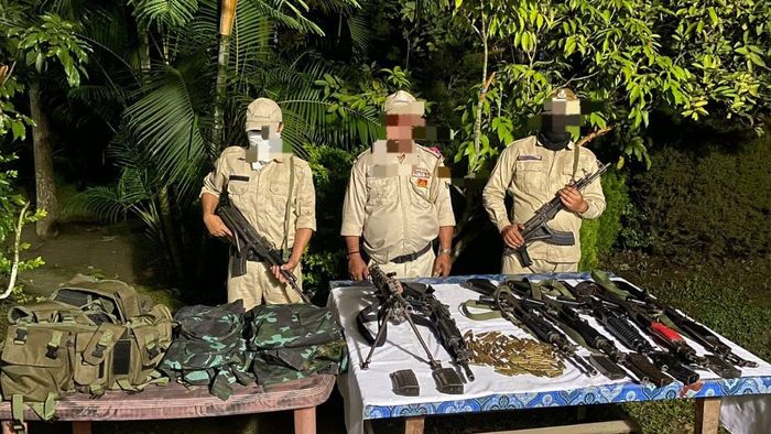 Manipur Police recover arms and ammunition after arresting 5 in connection with weapon snatching case