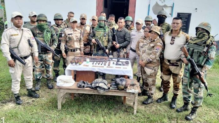 Manipur: Security forces recover arms and ammunition in Kakching district; 113 detained in statewide naka checks