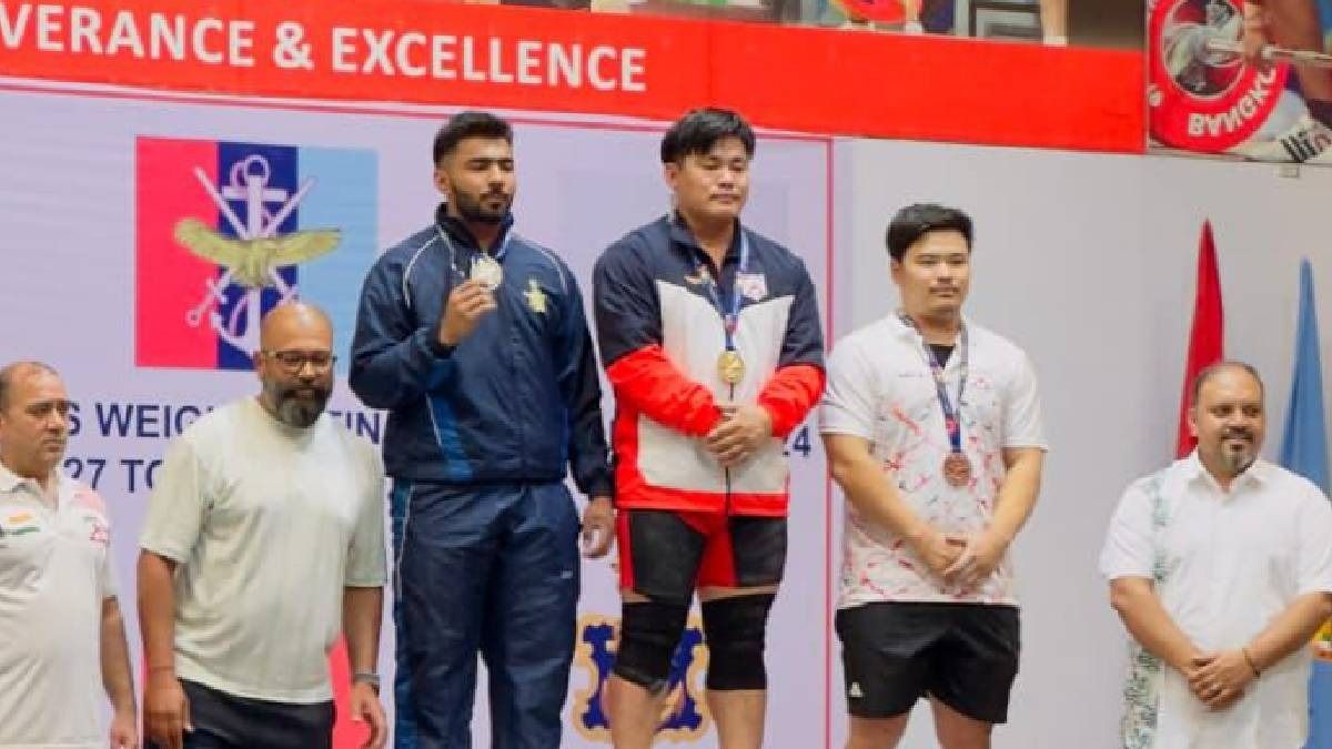 Arunachal's Sambo Lapung wins Gold and Kojum Taba takes Bronze at Inter-Services Weightlifting Championship 2024